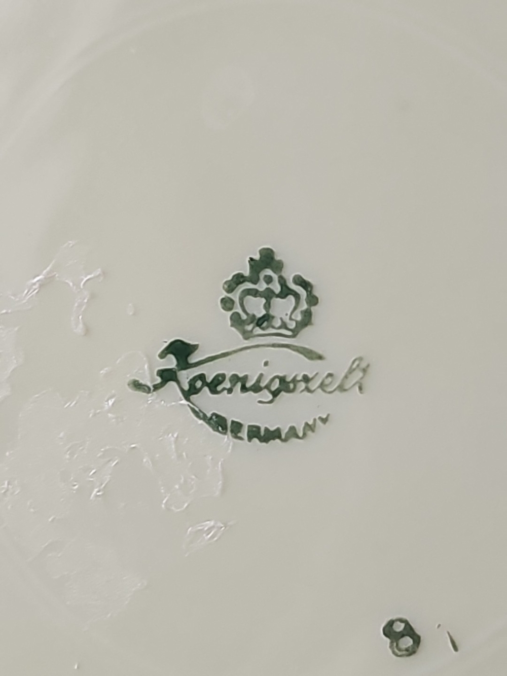 Vintage Beige Dinner Plates with Brown Scenic Transferware, Set Of 2 - Picture 6 of 6